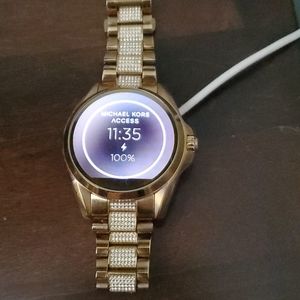 Michael Kors gold rhinestone smartwatch